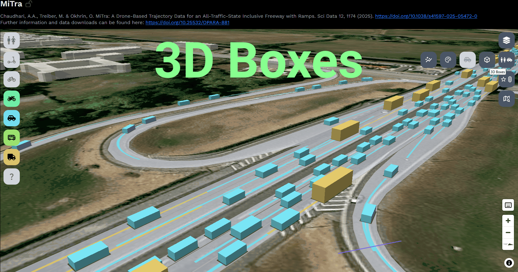 Animierte 3D-Modelle für Verkehrsteilnehmer in Trajectory Trace